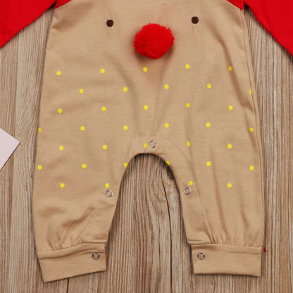 Festive Holiday Baby Romper and Cap Set