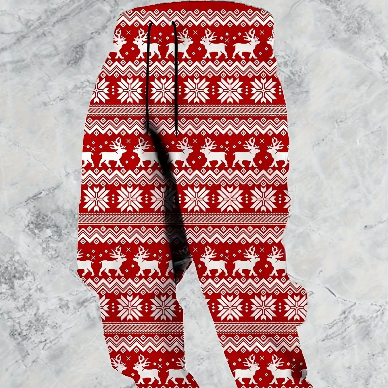 Festive Holiday Red Plaid Christmas Trousers for Men