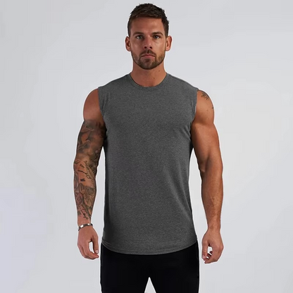 Athletic Fitted Sleeveless Gym Vest Top