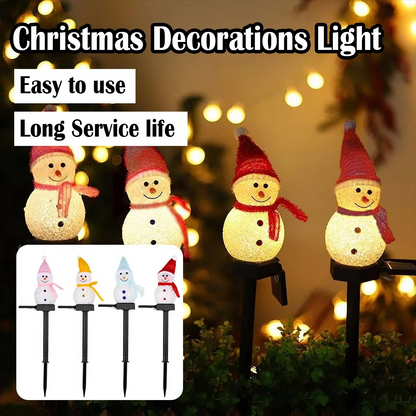 Festive Solar Powered Snowman Yard Light