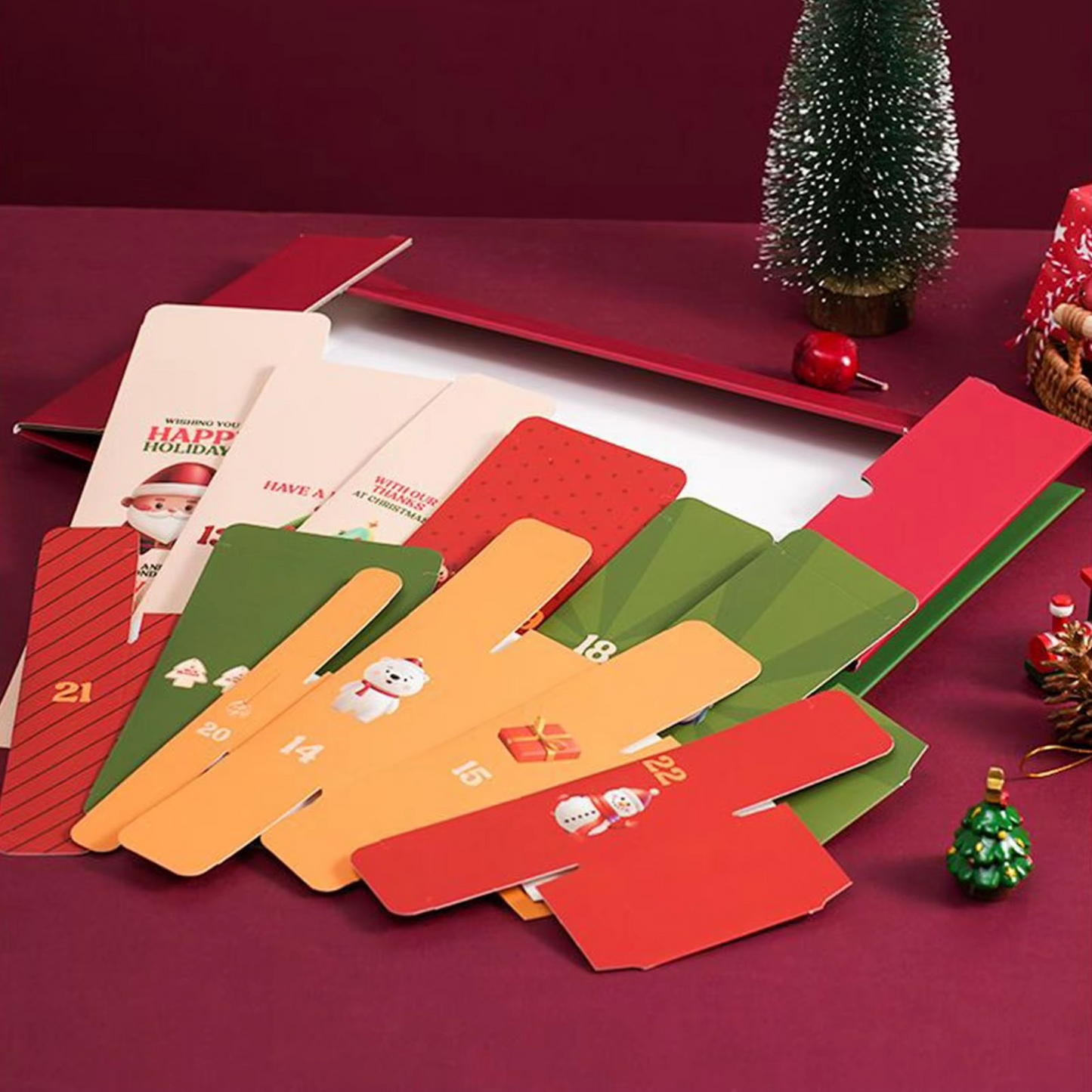 Christmas Countdown Calendar Gift Box Set
