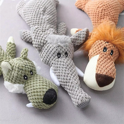 Tough Fuzzy Squeaker Dog Toy for Big Dogs