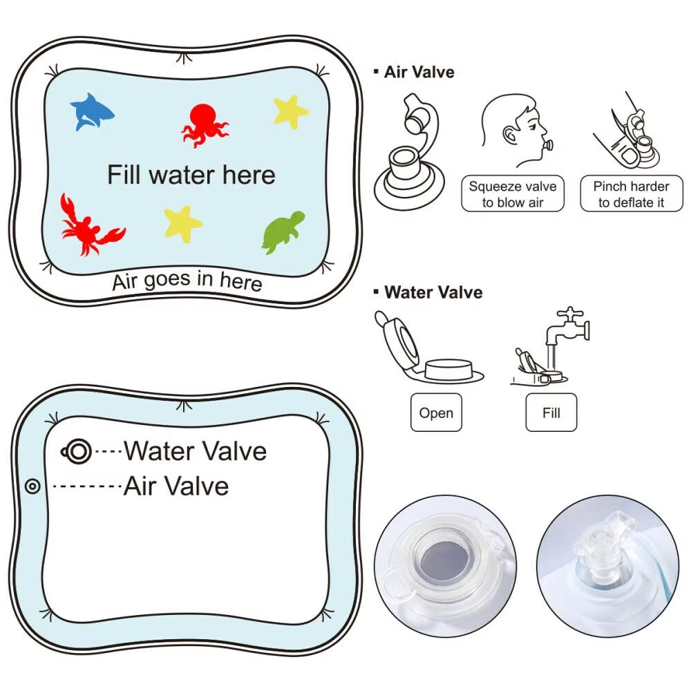 Fun Interactive Inflatable Baby Play Gym Mat