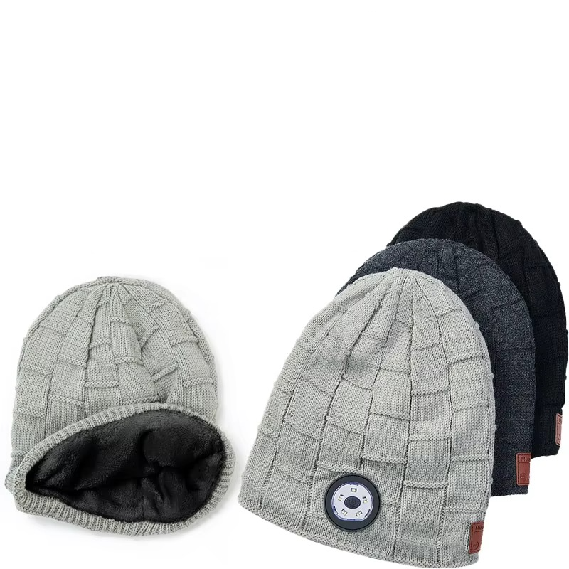 Warm Bluetooth Beanie Headphones with LED Light