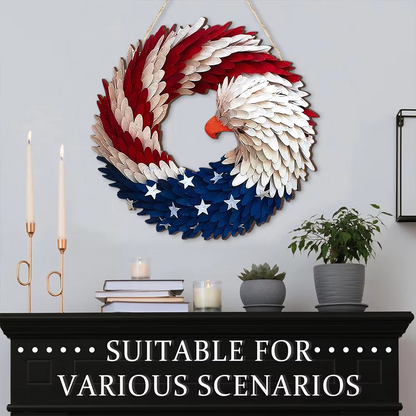 Red White Blue Star Wreath for 4th of July