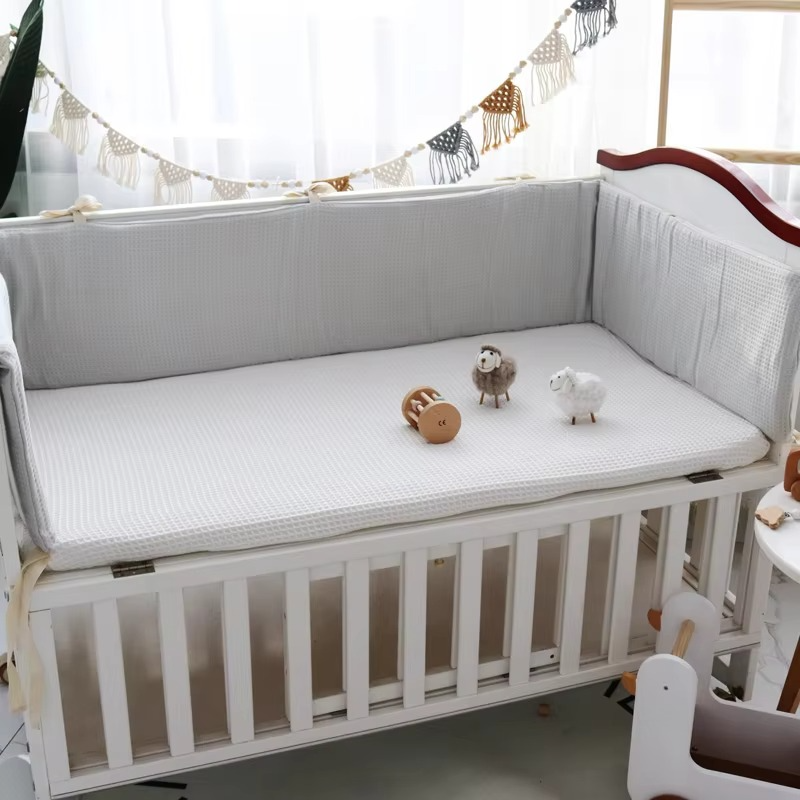 Soft Breathable Baby Crib Bumper Pad for Nursery Safety