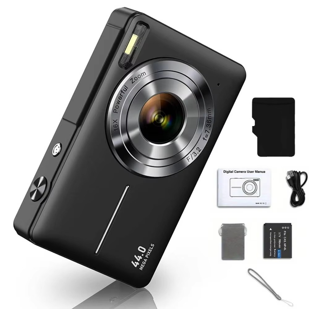 Kids' HD Digital Camera 44MP with 16X Zoom