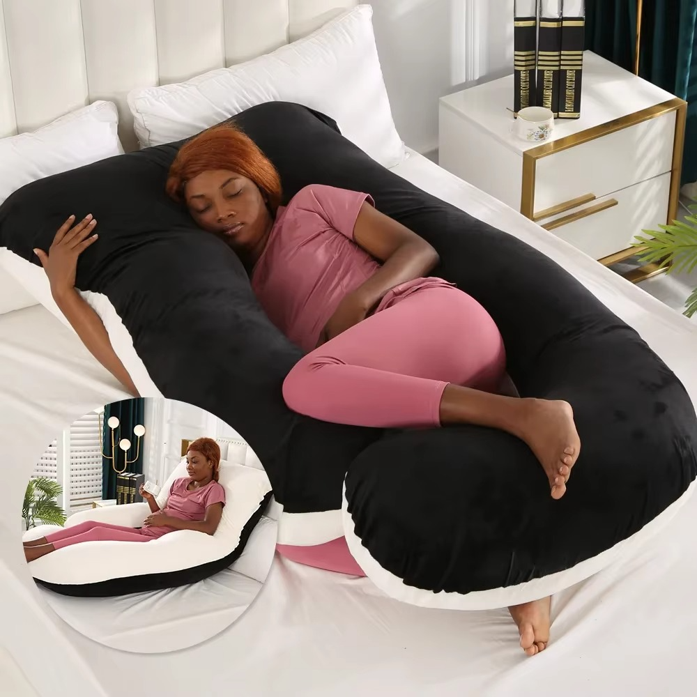 Contoured Full Body Pillow for Side Sleeping Support