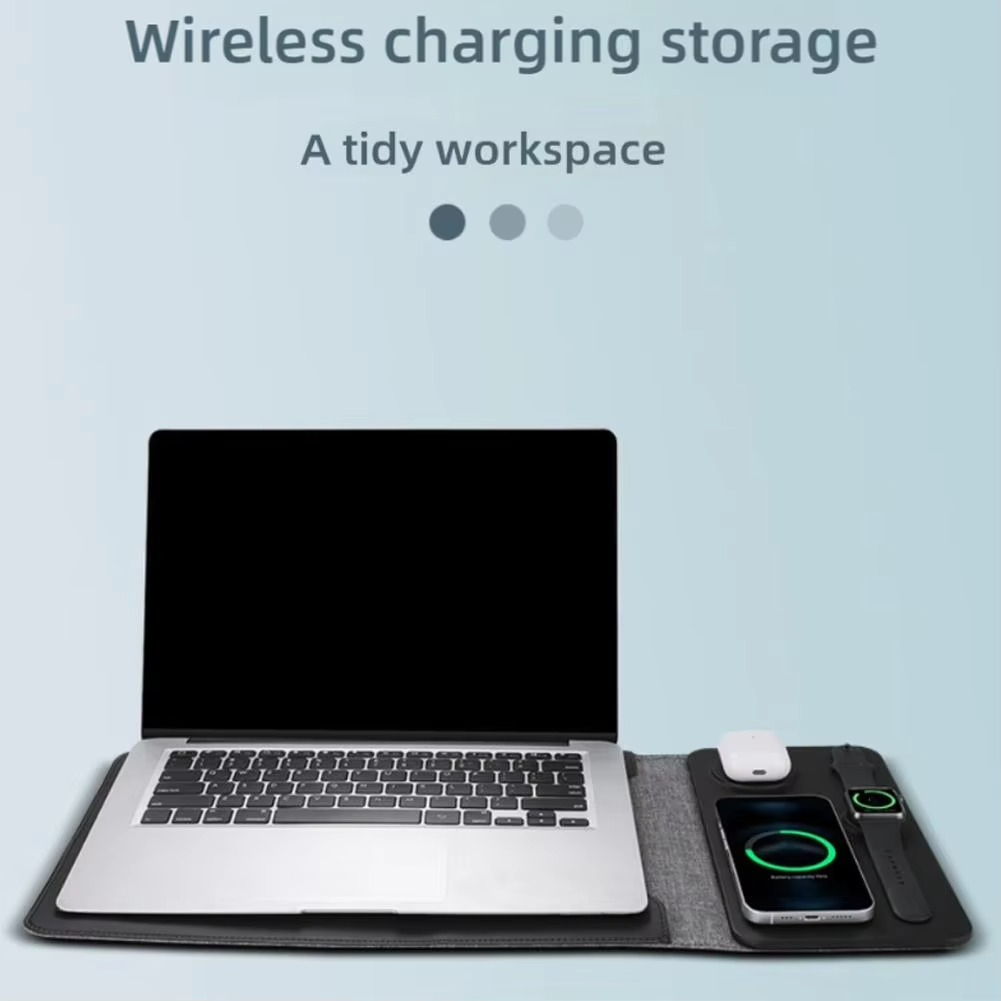 Portable 3-in-1 Laptop Charger Pad with Mousepad
