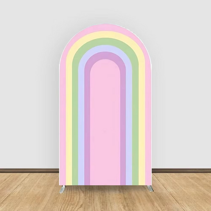 Colorful Stripe Photo Booth Backdrop Curtain