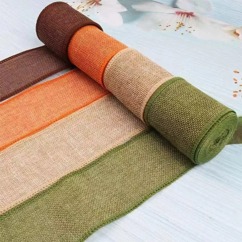 Natural Fabric Ribbon Roll for Gifts and Home Decor