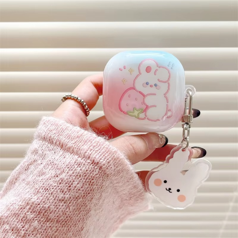 Compact Earbud Pouch with Keychain for Samsung Buds