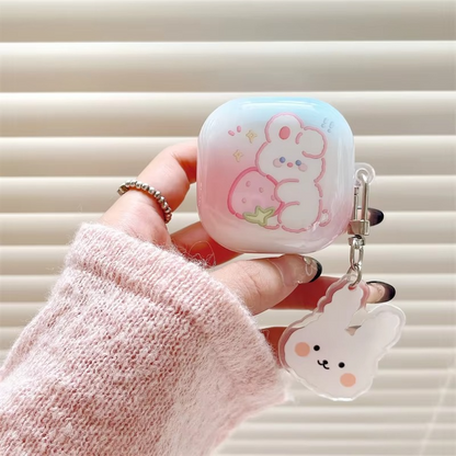Compact Earbud Pouch with Keychain for Samsung Buds
