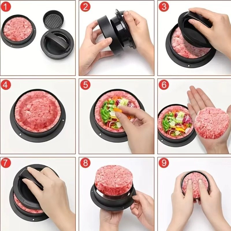 Easy Burger Patty Maker for Uniform Hamburger Pressing