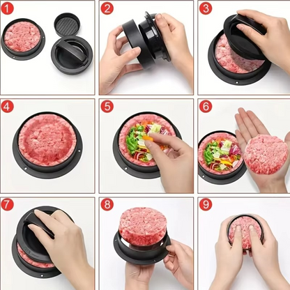 Easy Burger Patty Maker for Uniform Hamburger Pressing
