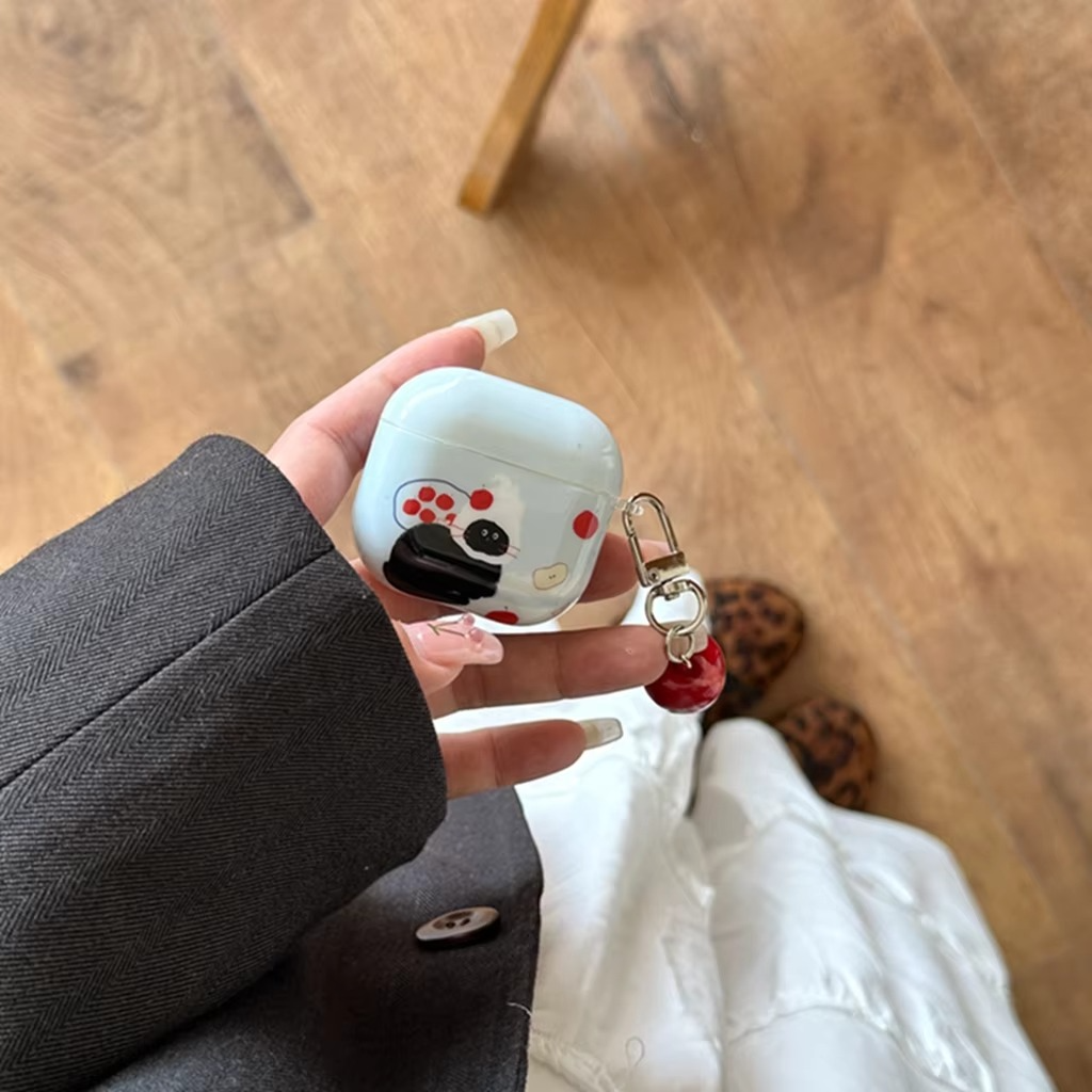 Colorful Animal Design Protective AirPods Case with Charm