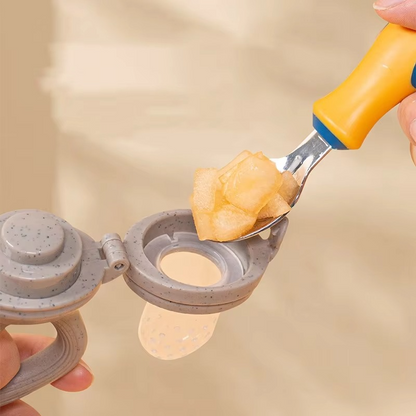 Soft Baby Food Teether and Pacifier with Safety Case