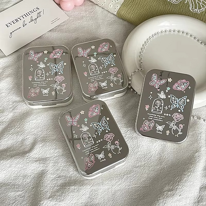 Compact Travel Contact Lens Case, 2 Pack Mini Storage Container