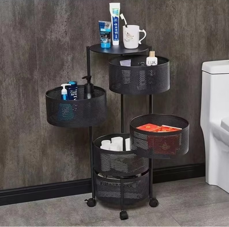 Adjustable 3-Tier Circular Kitchen Storage Organizer - Hehif