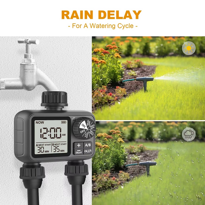 Smart 2-Outlet Water Timer with Automatic Sprinkler Control
