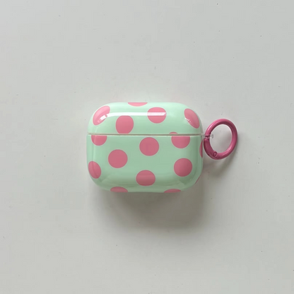 Shiny Dot AirPods Case with Keychain Ring