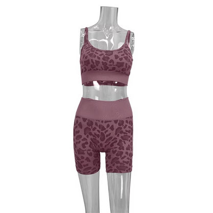 Women's Fitness Yoga Outfit with Sports Bra and Leggings