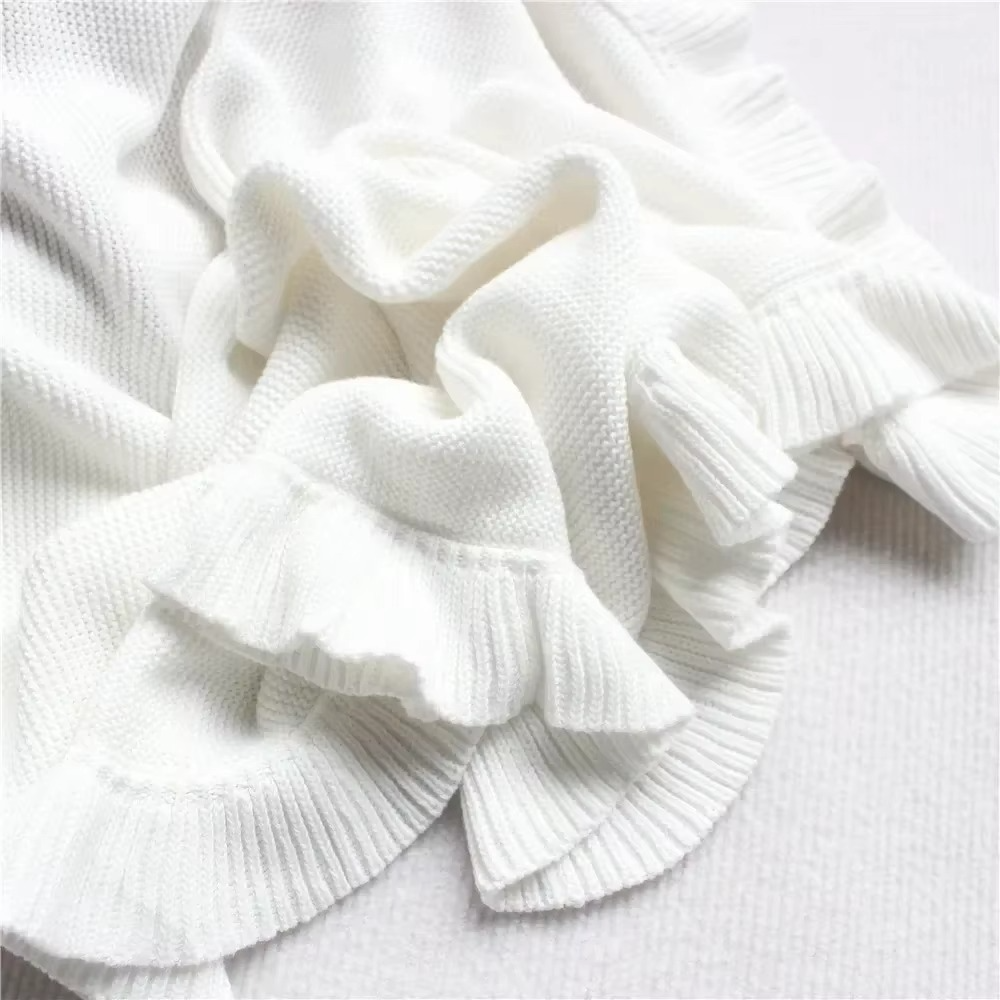 Plush Baby Blanket Cute Embroidered Newborn Throw