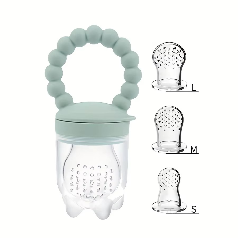 Soft Baby Fruit Pacifier Set with Easy Grip Handles