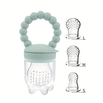 Soft Baby Fruit Pacifier Set with Easy Grip Handles