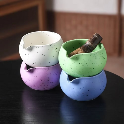 Traditional Japanese Matcha Tea Set with Whisk - Hehif