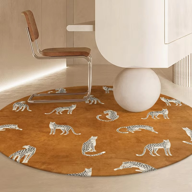 Cozy Leopard Print Area Rug – Thick Plush Living Room Mat - Hehif