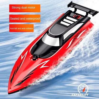 Fun Kids RC Speedboat with LED Lights and Remote