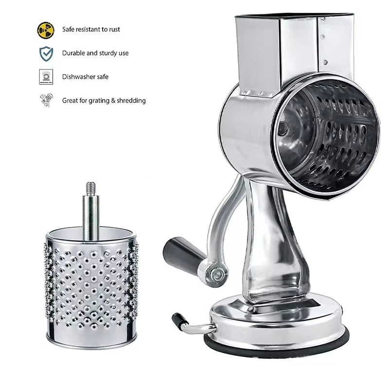 Easy Grip Vegetable Grater with 5 Sharp Steel Blades