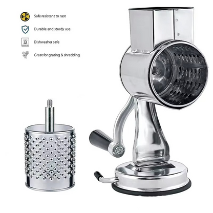 Easy Grip Vegetable Grater with 5 Sharp Steel Blades