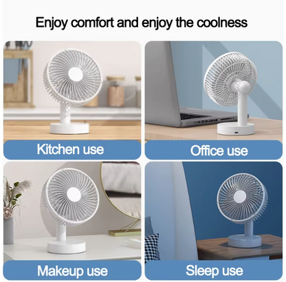 Compact USB Office Fan with Adjustable Speed