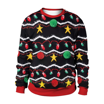 Comfy Oversized Funny Xmas Sweater Relaxed Fit Knit