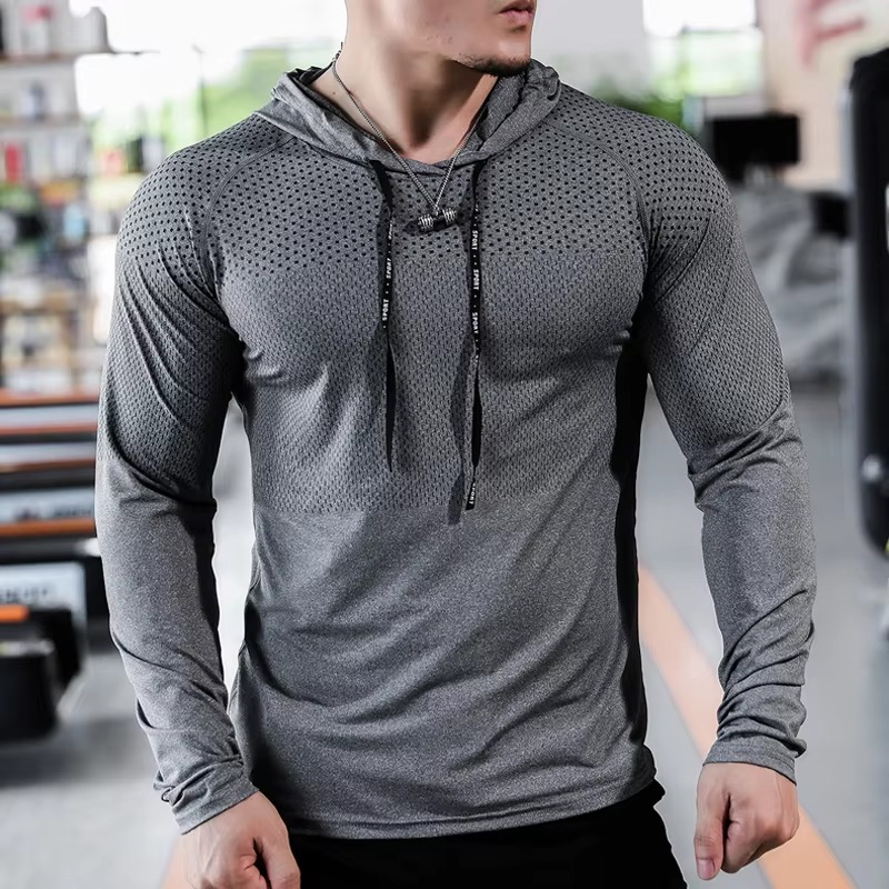 Men's Athletic Sportswear Hoodie and Pants Set for Gym