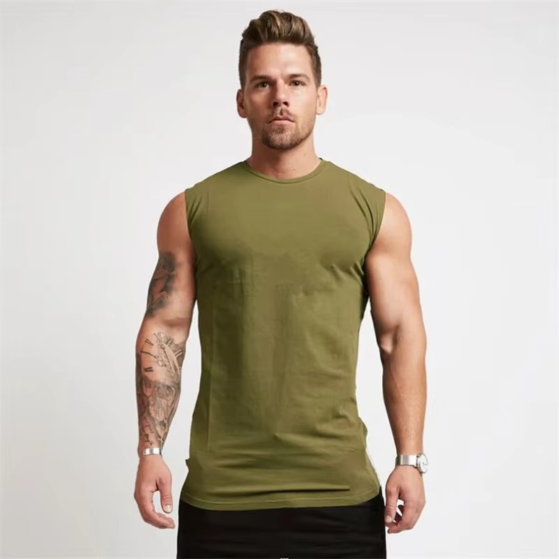 Athletic Fitted Sleeveless Gym Vest Top