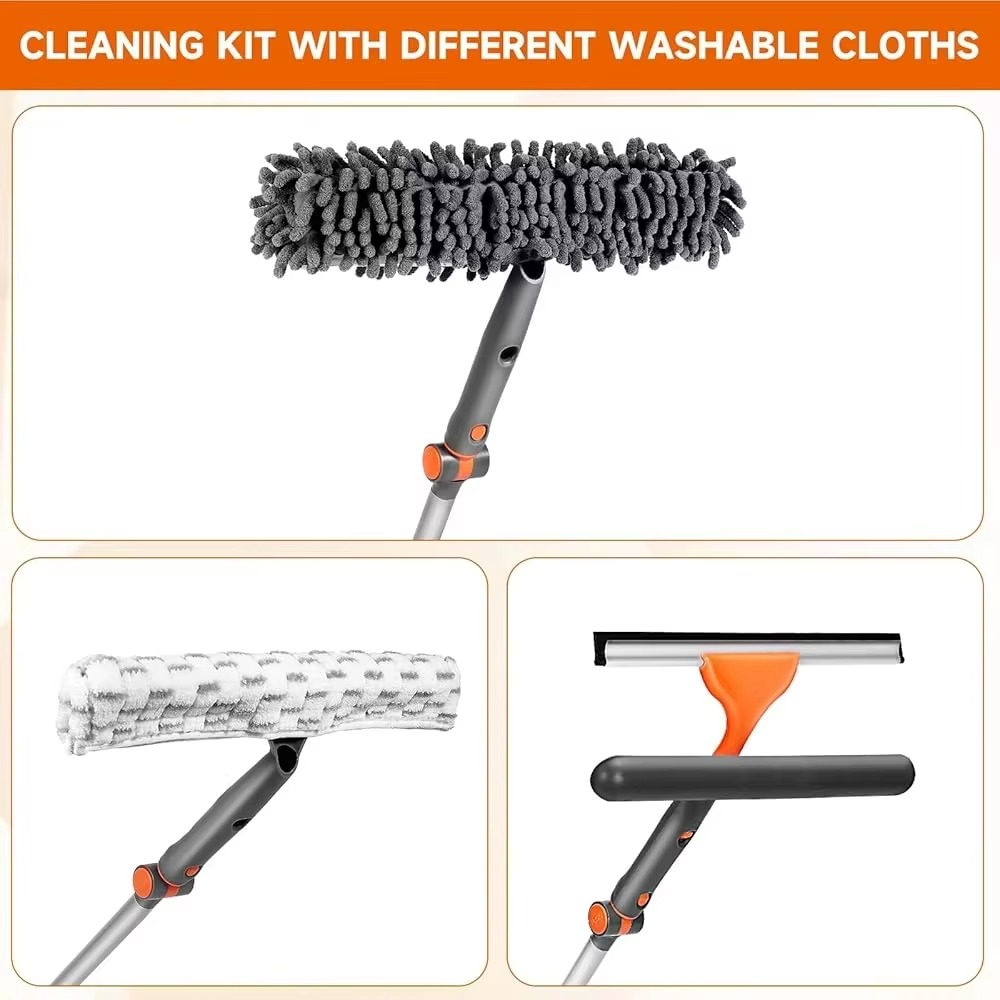Adjustable Window Cleaner with Extendable Handle Kit