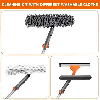 Adjustable Window Cleaner with Extendable Handle Kit