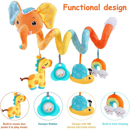 Fun Baby Car Toy with Spiral Teether Activity Center