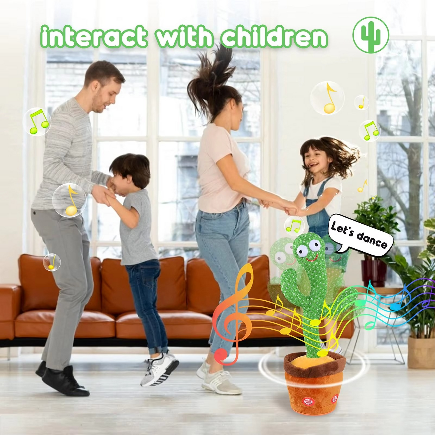 Fun Musical Cactus Soft Toy with 120 Fun Songs