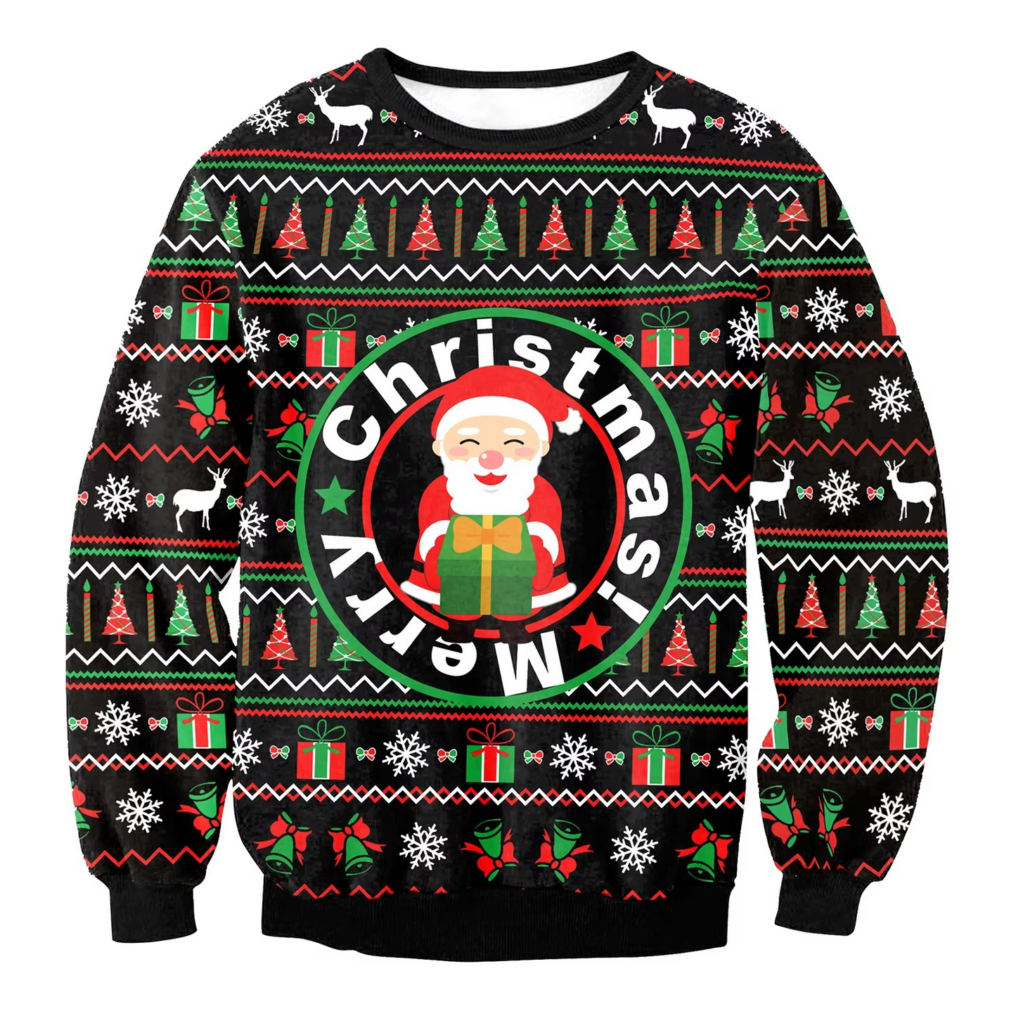 Comfy Oversized Funny Xmas Sweater Relaxed Fit Knit