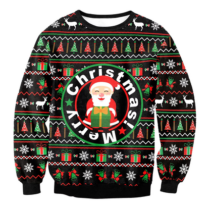 Comfy Oversized Funny Xmas Sweater Relaxed Fit Knit