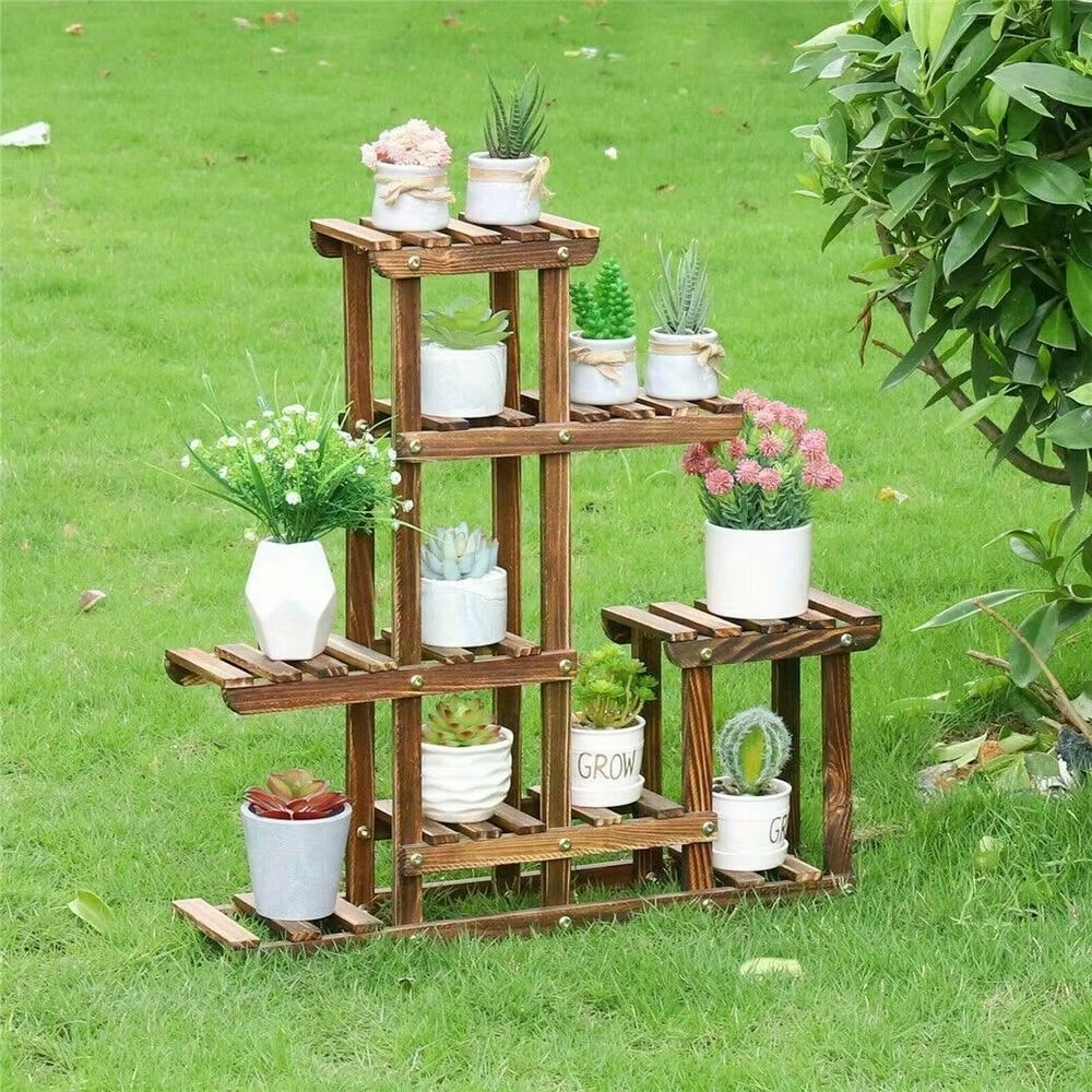Space Saving 9 Shelf Corner Plant Rack