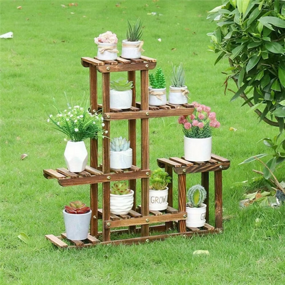 Space Saving 9 Shelf Corner Plant Rack