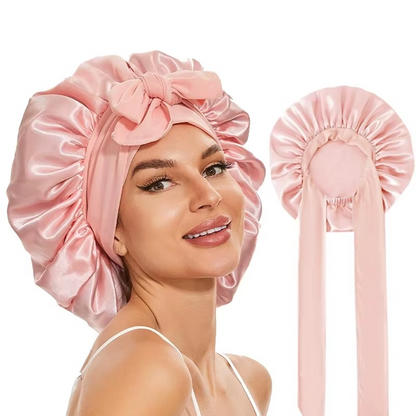 Soft Sleep Cap for Curly Hair Silky Night Bonnet