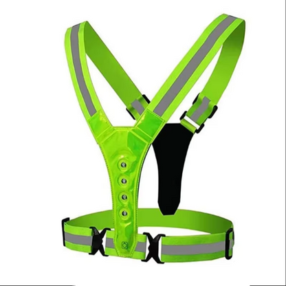 Visible Reflective Work Vest with Adjustable Fit and USB Lights