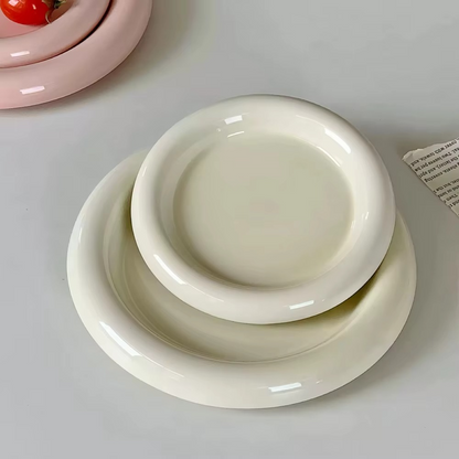 Delicate White Porcelain Dessert Plate