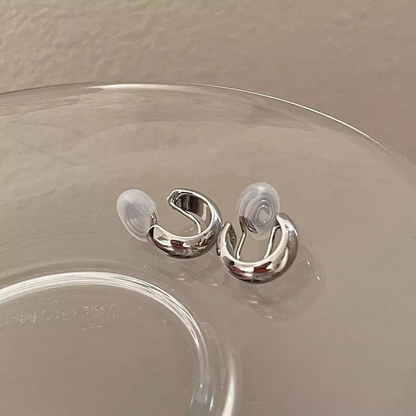 Classic Circle Huggie Earrings for Ladies